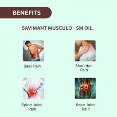 Musculo SM Oil 60ml – Ayurvedic Pain Relief Oil for Muscle, Joint & Arthritis Pain, Fast Soothing & Recovery